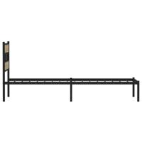 Bedframe zonder matras metaal sonoma eikenkleurig 100x200 cm - thumbnail