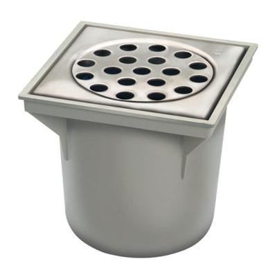 Vloerput pvc/rvs 200x200 o.u 402