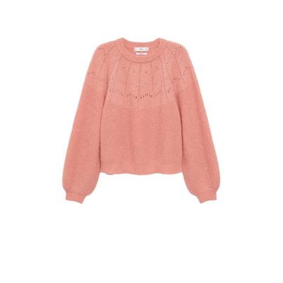 Mango gebreide trui pastelroze Mango gebreide trui pastelroze