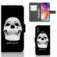 Telefoonhoesje met Naam Samsung Galaxy A70 Skull Eyes - thumbnail