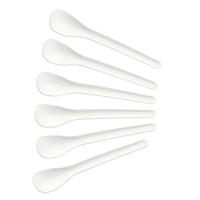 Fackelmann Eierlepels 14 cm 6 Stuks Wit - thumbnail