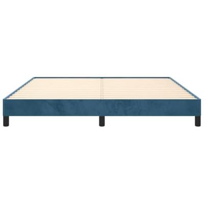 Bedframe zonder matras 160x200 cm fluweel donkerblauw