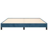 Bedframe zonder matras 160x200 cm fluweel donkerblauw - thumbnail