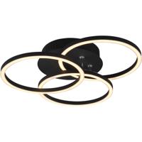 LED Plafondlamp 27W Rond - Aanpasbare Kleur - Mat Zwart Aluminium - thumbnail