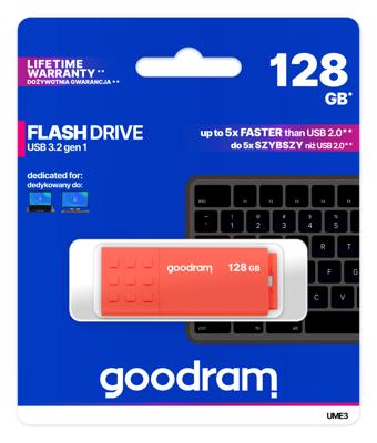 Goodram UME3-1280O0R11 USB flash drive 128 GB USB Type-A 3.2 Gen 1 (3.1 Gen 1) Oranje