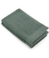 Walra gastendoek soft cotton legergroen 30x50 cm set van 2 - thumbnail