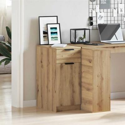 Bureaukast 33x50x75 cm bewerkt hout artisanaal eikenkleurig Bureaukast 33x50x75 cm bewerkt hout artisanaal eikenkleurig