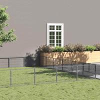 Hondenkennel 60 m² staal zilverkleurig - thumbnail