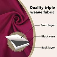 VidaXL Zwart-out gordijnen met ringen 2 pcs wijnrood 260 x 140 cm - thumbnail