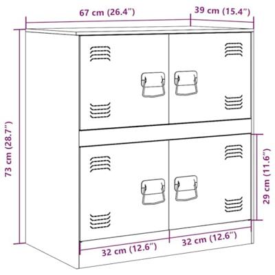 Dressoir 67x39x73 cm staal zwart Dressoir 67x39x73 cm staal zwart