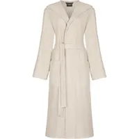 Cawö Cawö Home Dames Badjas met Capuchon 6227 travertin L - thumbnail