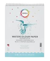 Aquarelblok qrea 24x32 20vel 200gr spiraal | 5 stuks - thumbnail