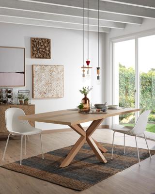Kave Home Eettafel 'Argo' Eiken, 180 x 100cm, kleur Naturel