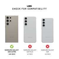 Urban Armor Gear Plyo Pro Backcover Samsung Galaxy S24 Ultra Ice, Transparant, Olijf MagSafe compatible - thumbnail