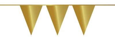 Vlaggenlijn metallic goud 10m