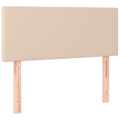 Hoofdbord LED 90x5x78/88 cm kunstleer cappuccinokleurig - thumbnail