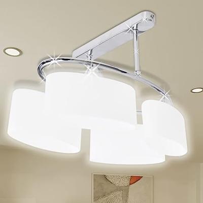 VidaXL Plafondlamp met ellips glazen kapjes (4 x e14)