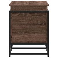 VidaXL Opbergbox met deksel 80x40x51,5 cm bewerkt hout bruin eiken - thumbnail