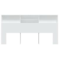 Hoofdbordkast 200x19x103,5 cm wit - thumbnail