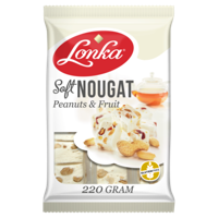 Lonka Soft Nougat Pinda&apos;s & Vruchten 220 g bij Jumbo - thumbnail