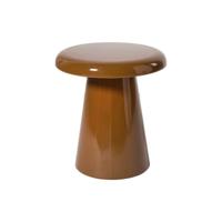 Bijzettafel metaal klein - bruin - ø30x33 cm - thumbnail