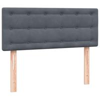 Boxspring met matras en LED fluweel donkergrijs 120x210 cm - thumbnail