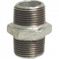 Profec Zeskant Dubbele nippel - Fig.280 - Staal verzinkt - buiten/buiten - 3/8" - thumbnail