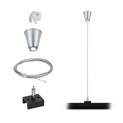 Paulmann 12V-kabelsysteemcomponenten Plafondbevestiging Zwart 95585 ProRail3 Steel Wire Suspension Paulmann 12V-kabelsysteemcomponenten Plafondbevestiging Zwart 95585 ProRail3 Steel Wire Suspension
