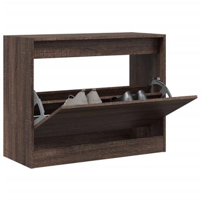 VidaXL Schoenenkast 80x34x63 cm bewerkt hout bruin eikenkleur