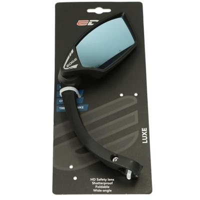 Edge spiegel e-bike luxe met klem licht dimmend glas rechtse montage Edge spiegel e-bike luxe met klem licht dimmend glas rechtse montage