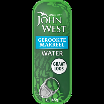 John West Gerookte Makreel Water 145 g bij Jumbo