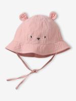 Hoed met berenprint voor babymeisjes rozen - thumbnail