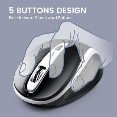 Perixx PERIMICE-721 WB Ergonomische muis Radiografisch Wit-zwart 5 Toetsen Perixx PERIMICE-721 WB Ergonomische muis Radiografisch Wit-zwart 5 Toetsen