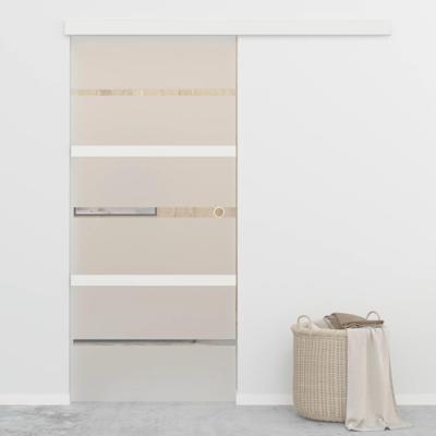 Schuifdeur met zachte stops 90x205 cm ESG-glas en aluminium