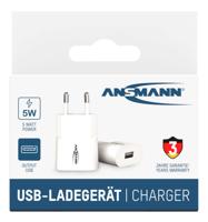 Ansmann HomeCharger HC105 USB-oplader 5 W 1x USB-A Zwart Binnen - thumbnail
