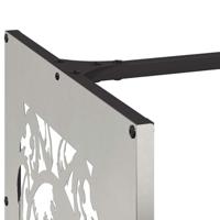 Brandhoutrek 40x40x40 cm roestvrij staal - thumbnail