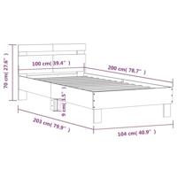 Bedframe met hoofdbord zonder matras sonoma eiken 100x200 cm - thumbnail