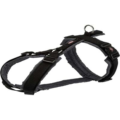 Trixie hondentuig premium trekking zwart / grijs Trixie hondentuig premium trekking zwart / grijs