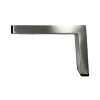 Stalen meubelpoot rvs look design 19 bij 6 cm en hoogte 12 cm - thumbnail