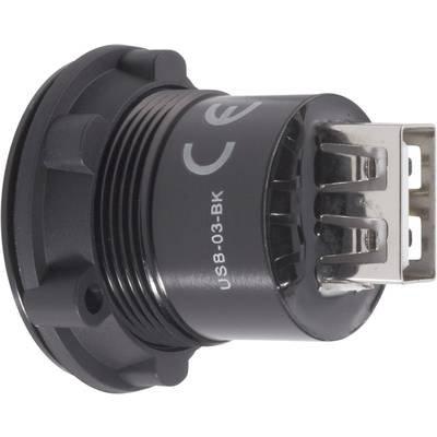 TRU COMPONENTS USB-03-BK USB-inbouwbus 2.0 Bus, inbouw USB-bus type B naar USB-bus type A Inhoud: 1 stuk(s)