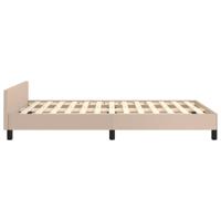 Bedframe zonder matras 120x190 cm kunstleer cappuccinokleurig - thumbnail
