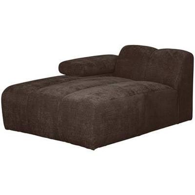 Woood Mojo chaise longue bank arm links ribstof Bruin