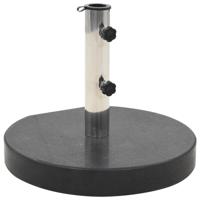 VidaXL Parasolvoet rond 28,5 kg graniet zwart - thumbnail