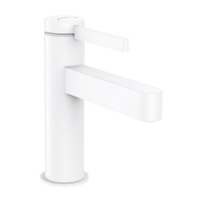 Wastafelmengkraan Finoris HansGrohe Eengreeps 100 met Push-Open Afvoer Mat Wit