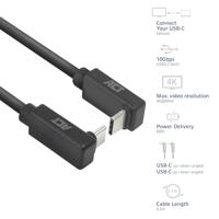 ACT USB 3.0 10Gbps 60W USB Type-C (haaks verticaal) - USB Type-C (haaks verticaal) 0.5m - thumbnail