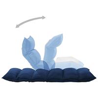 Vloerstoel inklapbaar stof blauw - thumbnail