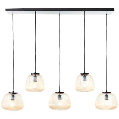 Brilliant 5-lichts hanglampKaizen zwart met wit - 60156/86