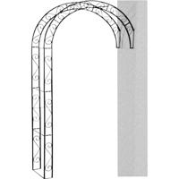 Siena Garden 732696 Rozenboog, metaal zwart afmetingen: 130x35x245cm - thumbnail