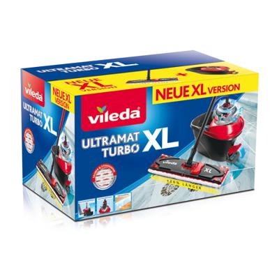 Vileda Ultramat Turbo XL mop/dweil Droog en nat Microvezel Zwart, Rood