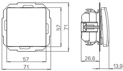KOPP - Wisselschakelaar - Paris HK05 - Inbouw - 1-voudig Enkel Schakelaar - Arctic Glans Wit - thumbnail